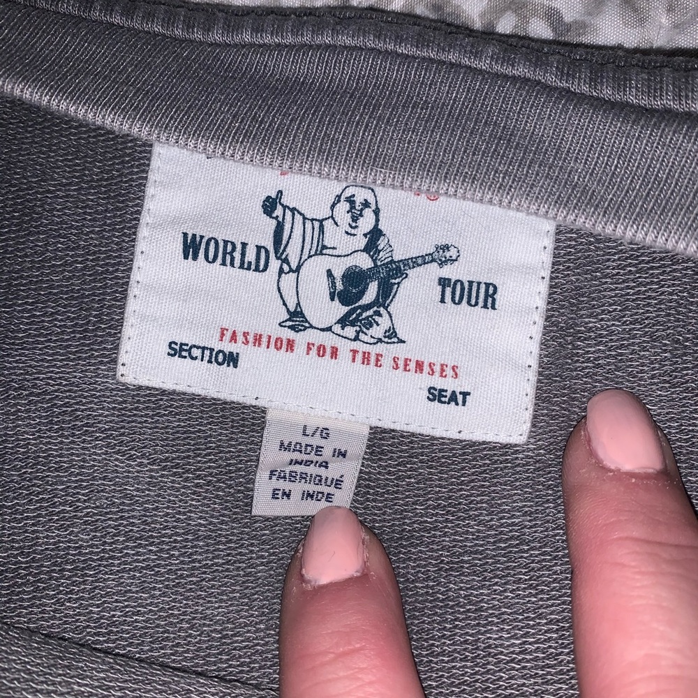 True Religion Grey Ombré Sweatshirt